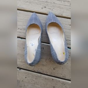 Nine west black and white checkered heels